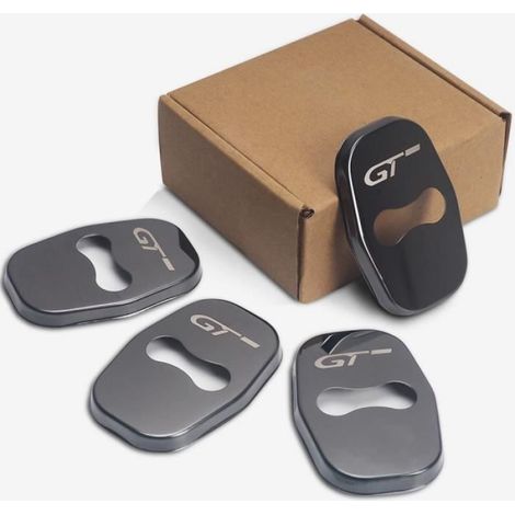 Couvercle De Protection Pour Serrure De Porte - Métal Argenté - Universel Pour Porte De Voiture - Lot De 4 (1/4)