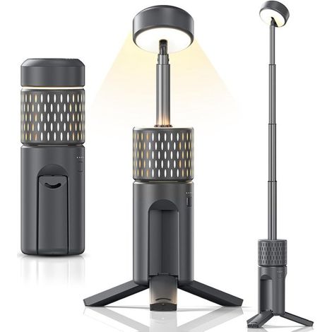 600 lm Ausziehbare Campinglampe Wiederaufladbare Campinglaterne Tragbare Zeltlampe für Wanderungen, Notfälle, Angeln und Camping IP54 wasserdicht (1/5)