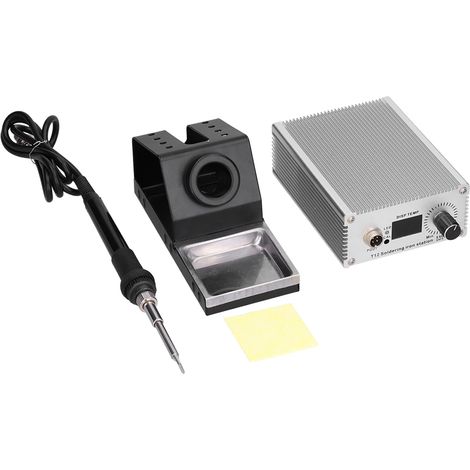 Kit de station de soudage avec affichage numérique, fer à souder électrique thermostatique portable, alimentation 100-230 V CA, prise T12EU (1/5)