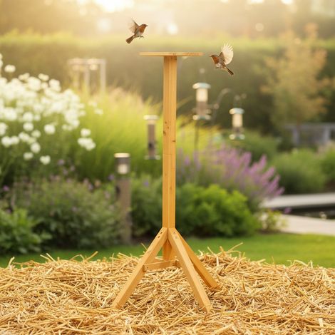 Melko 105CM Vogelhausständer Ständer Vogelhaus Holz Vogelvilla Vogelhäuschen
