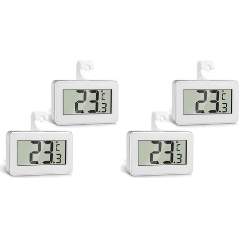2 Pièces Thermomètre, Écran LCD Numérique, Capteur Température, Crochet Magnétique, Pour Réfrigérateur Congélateur Cuisine
