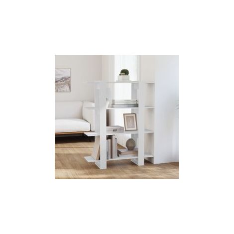 Bibliothèque-Séparateur de pièce Blanc 100x30x123,5 (1/5)
