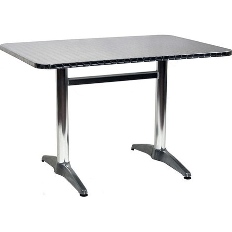 Tavolo Rettangolare da Giardino in Alluminio e Acciaio 70x110 cm Vorghini