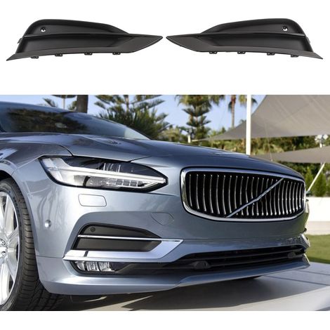 Nebelscheinwerfergitter für VOLVO S90 V90 2016–2019 (ein Paar, links und rechts) 31425447 31425446 (GZ.D137H/W) (Lieferung im Karton) Schwarz glänzend (1/5)