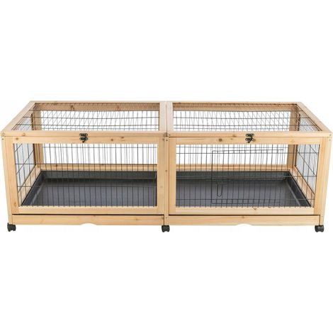 Trixie Innenlaufstall aus Holz und Metall, funktionelles Design