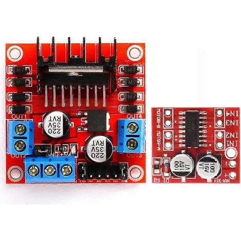 Módulo controlador de motor L298N para robots y coches inteligentes. Módulo controlador de motor paso a paso con doble puente H, 2A/25W. (1/5)