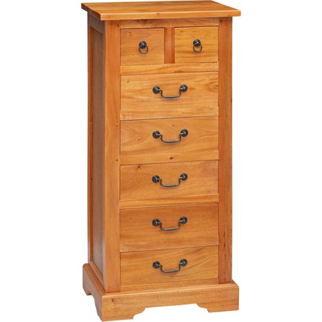 Chest of Drawers Natural 45 x 35 x 100.5 cm Solid Mahogany Wood vidaXL (1/5)