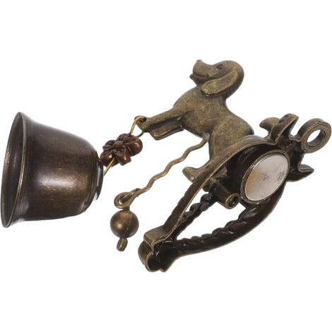 Bardusch-Sonnette murale cuivre vintage, carillon métal solide jardin patio chien (1/4)