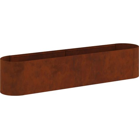 Letto rialzato da giardino Acciaio Corten 200 x 40 x 40 cm vidaXL (1/5)