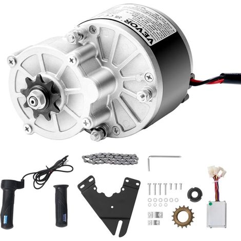 VEVOR Kit de moteur électrique puissant, 250 W, moteur électrique CC balais pour karts, 24 V 2700 tr/min, avec contrôleur de vitesse, kit de poignée d'accélérateur, pour vélo électrique, moto, scooter (1/5)