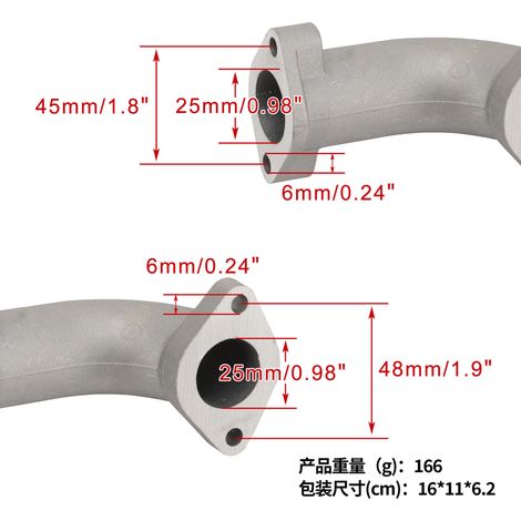 YX140 Intake Manifold Assembly for Motorcycles, ATVs, and Scooters (1/4)