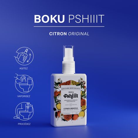 BOKU Pshiiit - Suppresseur d'odeurs de caca - Citron Orangé - 100ml (1/5)