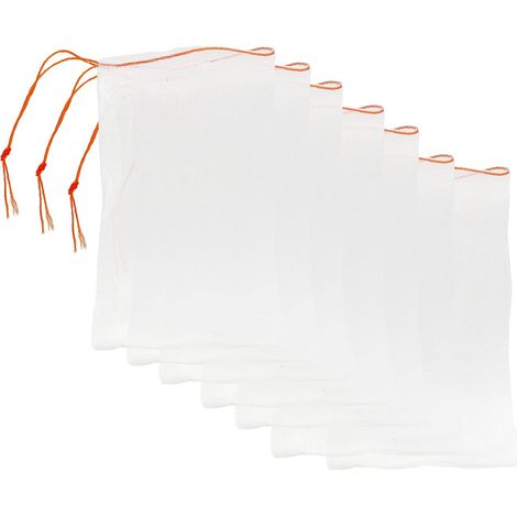 Lot de 50 sacs moustiquaires à cordon pour protéger les fruits et les plantes de jardin. (1/5)