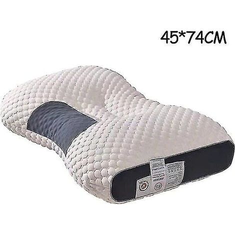 Oreiller cervical orthopédique favorisant le sommeil et protégeant la nuque. Oreiller de massage spa en fibres de soja pour un sommeil réparateur.-AquaForge