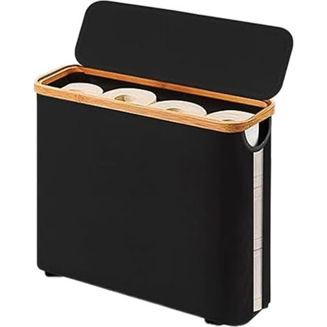 Rangement Papier Toilette Salle de Bain,Organisateur de Rangement pour Cabinet Toilette - Étanche pour Étagère Tiroir Coin Mur Cuisine Salle de Bain Table (1/5)
