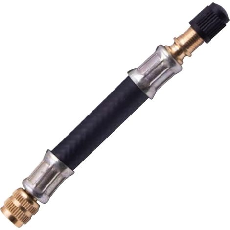 1 Tube D'extension De Pompe À Air en Cuivre, Adaptateur D'extension De Valve De Pneu for Outil De Remplissage De Pneu De Véhicule, Tuyau en Caoutchouc 130 Mm (1/3)