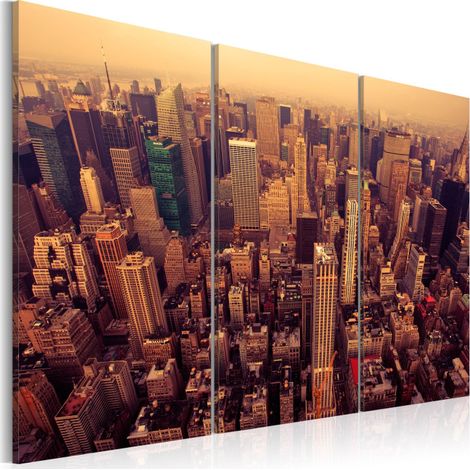 Tableau Imprimé "Coucher de Soleil sur New York" 40 x 60 cm (1/2)