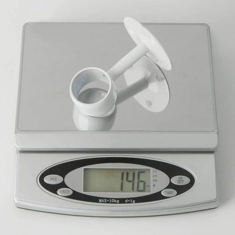 Support Tringle Rideau Plafond en Acier Inoxydable Support Tringle Penderie pour Tube de rond Ø Blanc Brillant 38mm Diamètre (1/5)