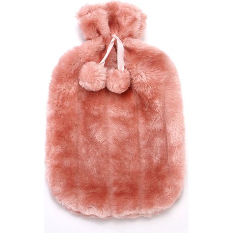 Bouillotte 2L bouillotte chauffante bouillotte adulte enfant bouillotte isolante bouillotte lit peluche bouillotte, rose (1/3)