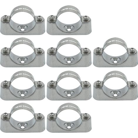 Lot de 10 Supports de Tuyau de 40 mm pour tuyaux en PVC, câbles et Fils (1/5)