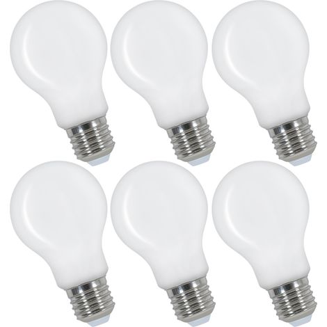COMELY 6er-Pack A60 LED-Lampen – Warmweiß (3000 K) – 4 W (entspricht 40 W) – E27 – Milchglas – Weiches und energieeffizientes Licht