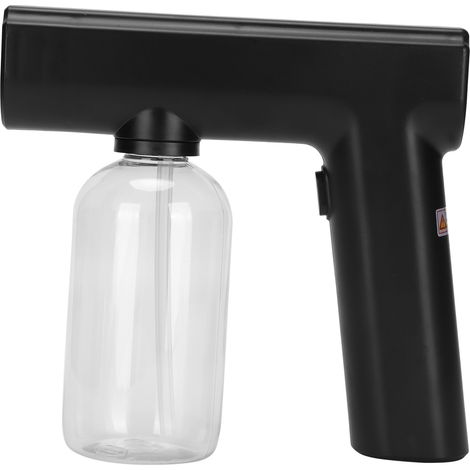 Pistolet pulvérisateur de brume nanométrique portable, brumisateur électrique multifonctionnel, pulvérisateur de nettoyage sans fil, noir (1/5)