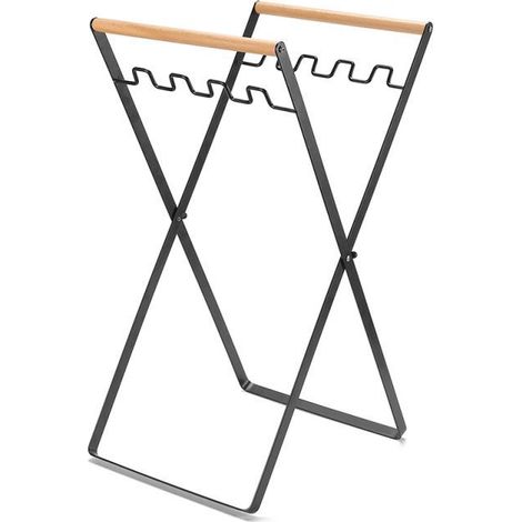 Sac à déchets pliable cadre fer, support poubelle portatif extérieur feuilles, pour cuisine (1/5)