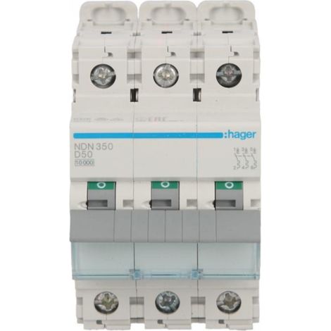 Disjoncteur 3P D 50A 10kA AC NDN350