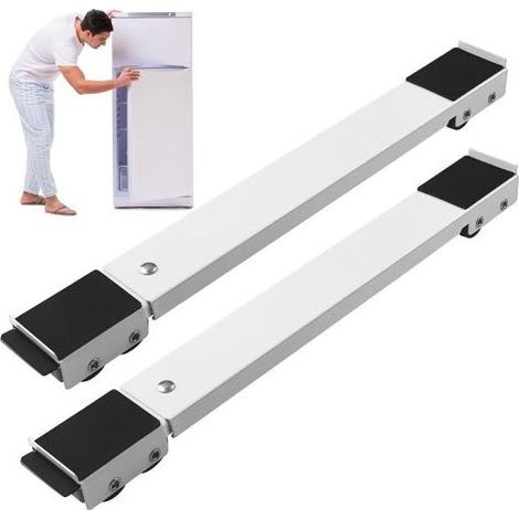 Support Mobile Pour Machine À Laver - Réglable 46-71 Cm - Charge Maximale 300 Kg - Avec 24 Roulettes Et Frein - Pour Réfrigérateur Sèche-Linge (1/5)
