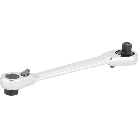 Mini chiave a cricchetto e inserto per cacciavite multiuso Burappoi Mini chiave a cricchetto da 1/4" con disco a 72 denti CR-V Strumenti professionali Metallo Argento [107MM](130mm) (1/5)