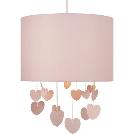 Litecraft Glow Light Shade 30cm Easy Fit Hearts Mobile Lampshade - Pink (1/5)