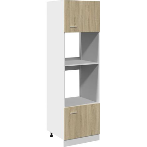 Maison Exclusive - Mobile per Microonde “Lyon” Rovere Sonoma 60x57x207 cm