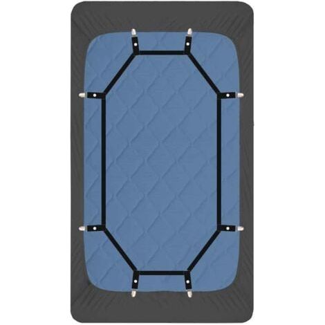 Sangles de support de draps - Clips de préhension robustes - Cordon de parachute renforcé - Tendeur de drap de lit à 360 degrés - Rallonge la plus solide et efficace - S'adapte à tous (1/4)