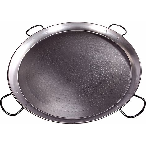 Plat à paella en métal Ø 100 cm et 115 cm – Acier laminé à froid 2,5 mm – Résistant aux températures élevées – Pour 85 à 120 portions – Vaello