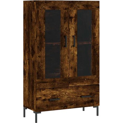 Maison Exclusive - Credenza Rovere Fumo 69,5x31x115 cm in Legno Multistrato (1/5)
