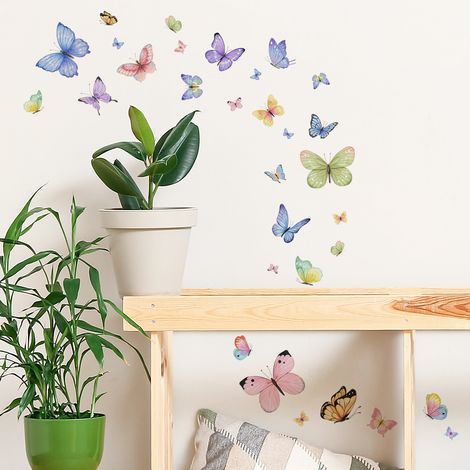 Pegatinas de mariposas para pared, vinilos decorativos coloridos para pared, pegatinas decorativas para sala de estar, baño, habitación infantil, habitación del bebé (1/5)