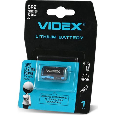 1 Stück langlebige und leistungsstarke Videx CR CR2 3V 800 mAh Lithium-Batterie