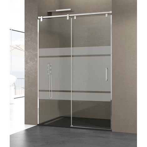 Box doccia FUTURA fisso + scorrevole, Finiture: Frost - Estensione: 175-180 (1/2)