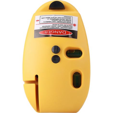 Niveau laser infrarouge à 90 degrés, mini niveau laser portable avec niveau à bulle, jaune. (1/5)