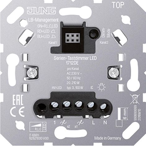 Jung Serien-Tastdimmer Universal LED, mit Nebenstelleneingang 1712DE (1/5)
