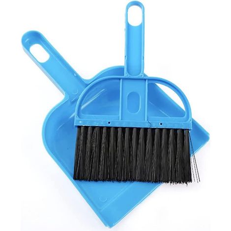 Mini pelle multifonction et ensemble pelle, petits outils de nettoyage, balai, pelle portable, bleu (1/5)