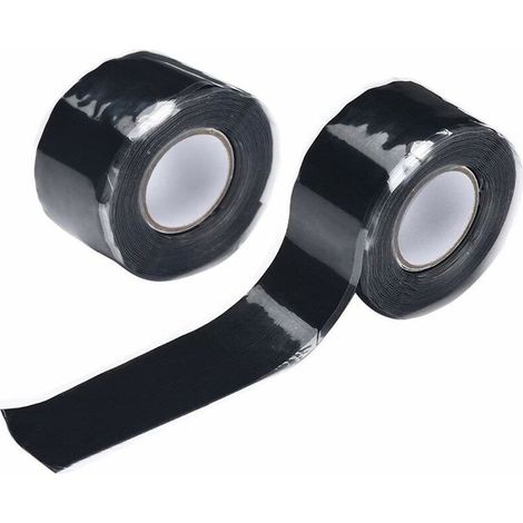 DEESSE SHOP - Ruban isolant d'étanchéité de réparation multi-usages en 2 pièces, ruban adhésif auto-fusible en silicone, ruban adhésif en caoutchouc amalgame, fil, adhésif de sauvetage pour tuyaux de  (1/5)