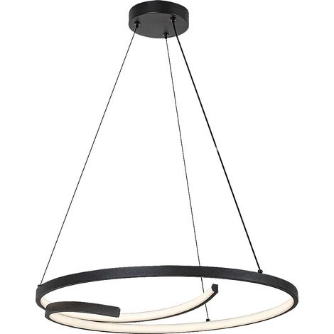 Suspension LED 40W noire anneau Ø55 4000K Rabalux Niloo (1/5)