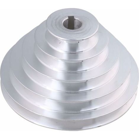 5-stufige Aluminium-Riemenscheibe – 19 mm Innendurchmesser – 54 bis 150 mm Außendurchmesser – 12,7 mm Breite für Keilriemen A (1/5)