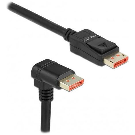 Delock cable displayport macho recto a macho 90° hacia abajo en Ángulo 8k 60 hz 3 m (1/2)