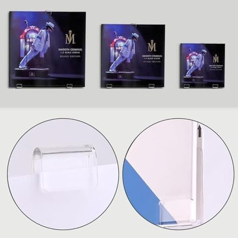 Ensemble de 24 petits supports muraux pour vinyles, présentoir en acrylique, porte auto-adhésive, étagère transparente sans perçage pour disques vinyles, CD et DVD (1/3)