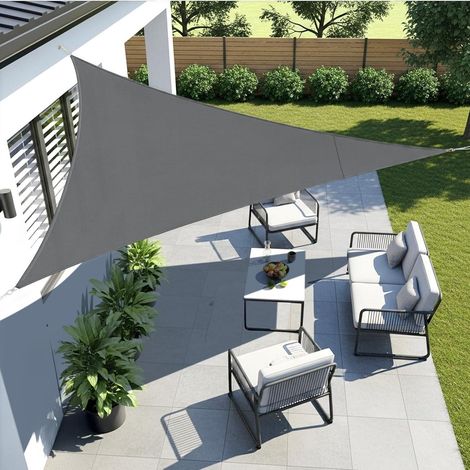 Sonnensegel Dreieckig Wasserdicht UV Schutz 3.6x3.6x3.6m Anthrazit (1/5)