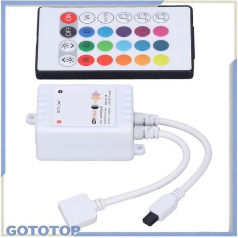 Controleur Led Rgb - Dc5v À 24v - Compatible App Et Ir - Pour Bande Led À Tension Constante - 1 Pièce (1/5)