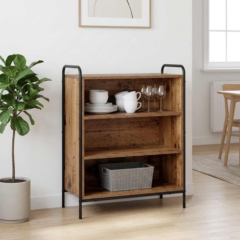 vidaXL Aparador Madera envejecida 97 x 33 x 81 cm Madera de ingeniería (1/5)