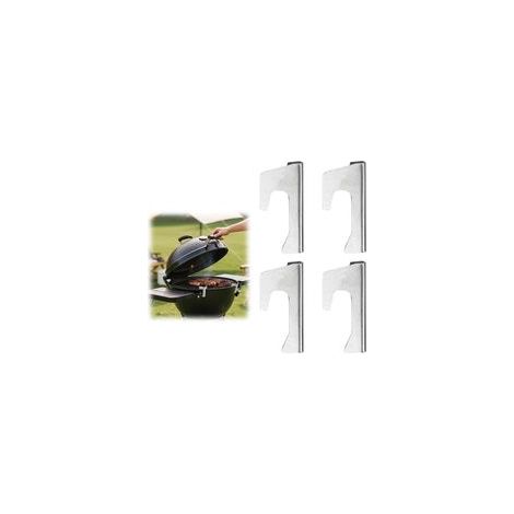 Lot de 4 entretoises universelles en acier inoxydable pour plaques de cuisson, brasero, plaques de cuisson, barbecues sphériques, disques de barbecue